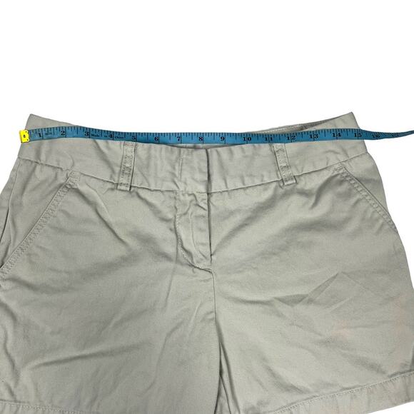 J. Crew Chino Shorts City Fit Mid Rise Light Stone Khaki Women's 4 Casual Cotton - Picture 7 of 9